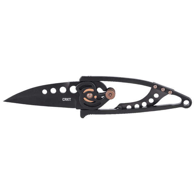 CRKT Snap Lock Knife, 2.55" Folding Drop Point Plain Black TiNi 420J2 SS Blade Black TiNi Stainless Steel Handle - 5102NK CRKT Snap Lock Knife, 2.55" Folding Drop Point Plain Black TiNi 420J2 SS Blade Black TiNi Stainless Steel Handle - 5102NK