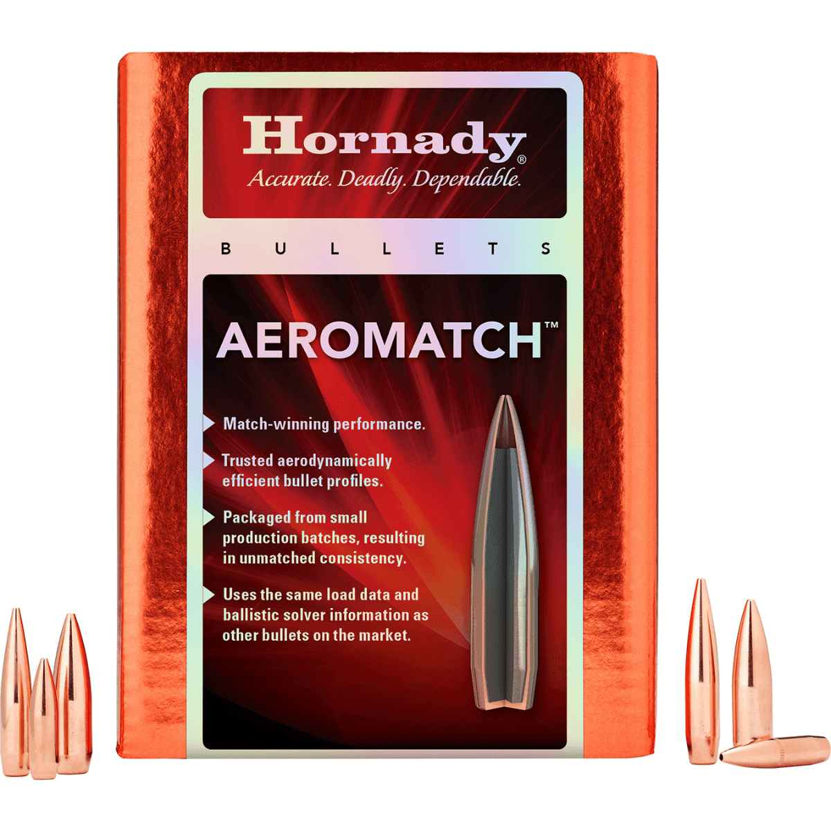 Hornady AEROMATCH Bullets, .264 140 gr 500 Per Box/ 6 Case 6.5mm - 263031 Hornady AEROMATCH Bullets, .264 140 gr 500 Per Box/ 6 Case 6.5mm - 263031