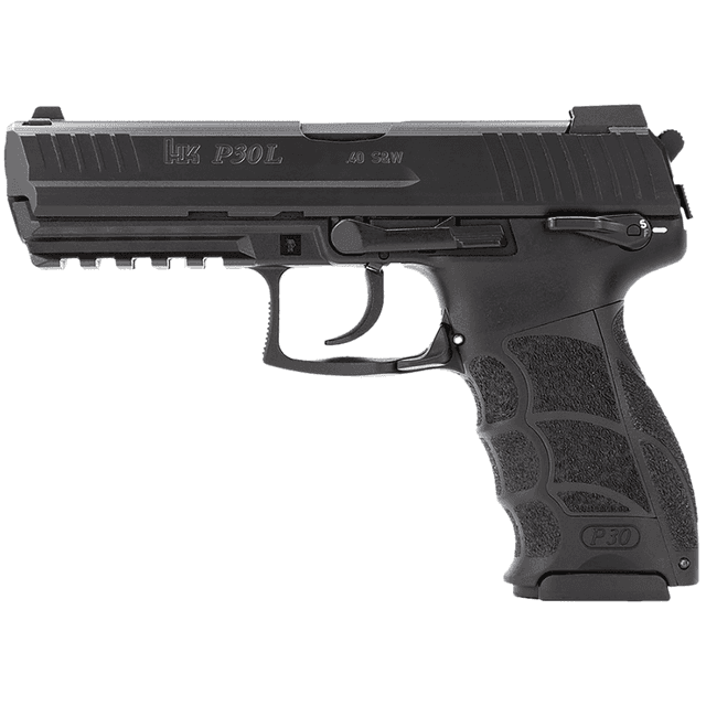 HK P30L V3 Pistol, 4.45" Black Polygonal Rifled Barrel Black Cerakote Long/Serrated Steel Slide Black Polymer Frame w/Picatinny Rail Black Interchangeable Backstrap Grip Ambidextrous 10+1rd 40 S&W - 81001096 HK P30L V3 Pistol, 4.45" Black Polygonal Rifled Barrel Black Cerakote Long/Serrated Steel Slide Black Polymer Frame w/Picatinny Rail Black Interchangeable Backstrap Grip Ambidextrous 10+1rd 40 S&W - 81001096