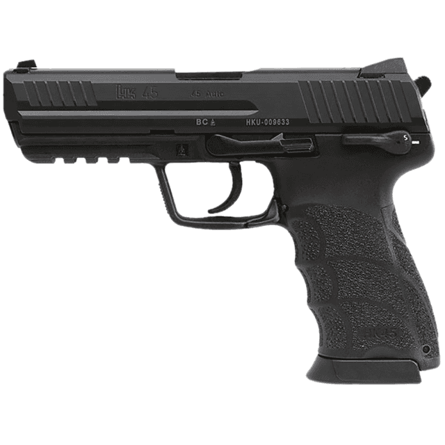 HK HK45 V1 Pistol, 4.46" Black Polygonal Rifled Barrel Black Cerakote Serrated Steel Slide Black Polymer Frame w/Picatinny Rail Ambidextrous 10+1rd .45 ACP - 81001113 HK HK45 V1 Pistol, 4.46" Black Polygonal Rifled Barrel Black Cerakote Serrated Steel Slide Black Polymer Frame w/Picatinny Rail Ambidextrous 10+1rd .45 ACP - 81001113