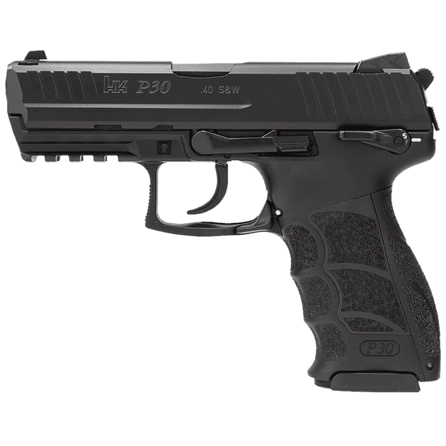 HK P30 V3 Pistol, 3.85" Black Polygonal Rifled Barrel Black Cerakote Serrated Steel Slide Black Polymer Frame w/Picatinny Rail Black Interchangeable Backstrap Grip Ambidextrous Rear Decocker Button 10+1rd 40 S&W - 81001101 HK P30 V3 Pistol, 3.85" Black Polygonal Rifled Barrel Black Cerakote Serrated Steel Slide Black Polymer Frame w/Picatinny Rail Black Interchangeable Backstrap Grip Ambidextrous Rear Decocker Button 10+1rd 40 S&W - 81001101