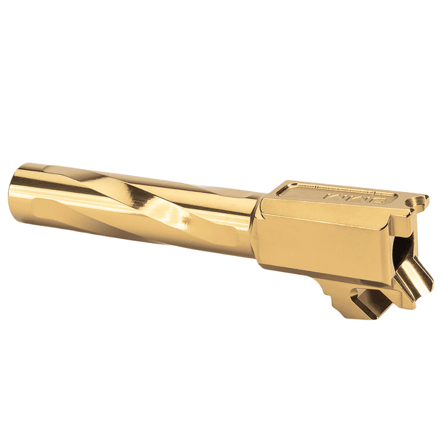 Zaffiri Precision Match Grade Barrel, Gold 416R Stainless Steel Flush / Crown Fits Springfield Hellcat Pro - ZP.HCPROBG Zaffiri Precision Match Grade Barrel, Gold 416R Stainless Steel Flush / Crown Fits Springfield Hellcat Pro - ZP.HCPROBG