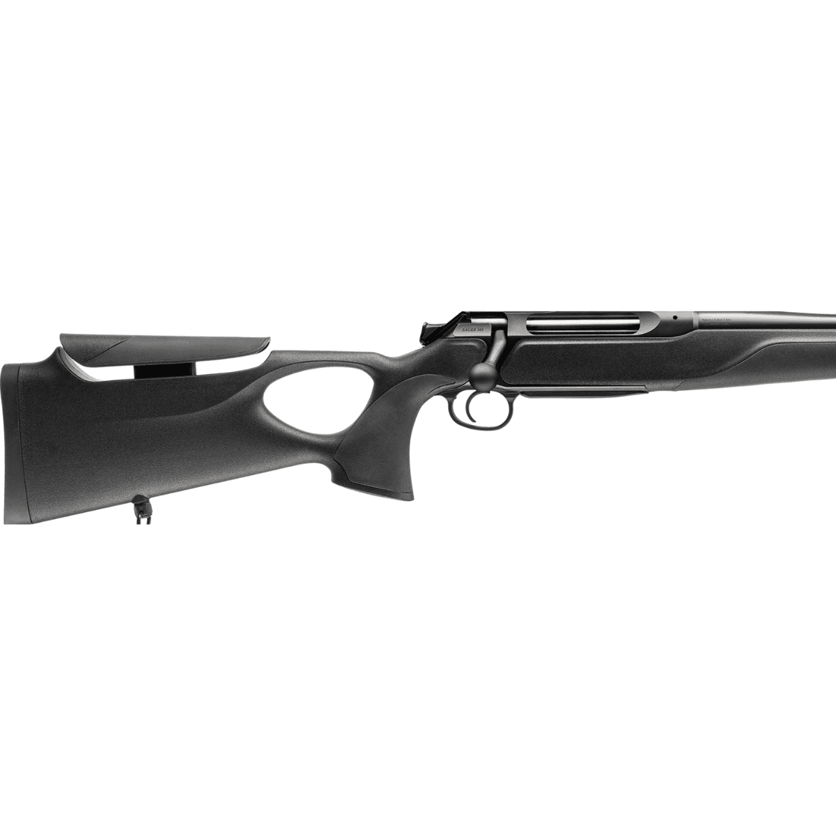 Sauer 505 Synchro XT Rifle, 24" Titanium Gray Threaded Barrel Saddle Mount Steel Receiver Black Thumbhole w/Adj Comb Synthetic Stock 2+1rd Full Size 300 Win Mag - 80117653 Sauer 505 Synchro XT Rifle, 24" Titanium Gray Threaded Barrel Saddle Mount Steel Receiver Black Thumbhole w/Adj Comb Synthetic Stock 2+1rd Full Size 300 Win Mag - 80117653
