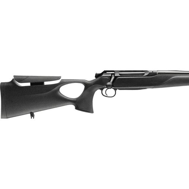 Sauer 505 Synchro XT Rifle, 24" Titanium Gray Threaded Barrel Saddle Mount Steel Receiver Black Thumbhole w/Adj Comb Synthetic Stock 2+1rd Full Size 300 Win Mag - 80117653 Sauer 505 Synchro XT Rifle, 24" Titanium Gray Threaded Barrel Saddle Mount Steel Receiver Black Thumbhole w/Adj Comb Synthetic Stock 2+1rd Full Size 300 Win Mag - 80117653