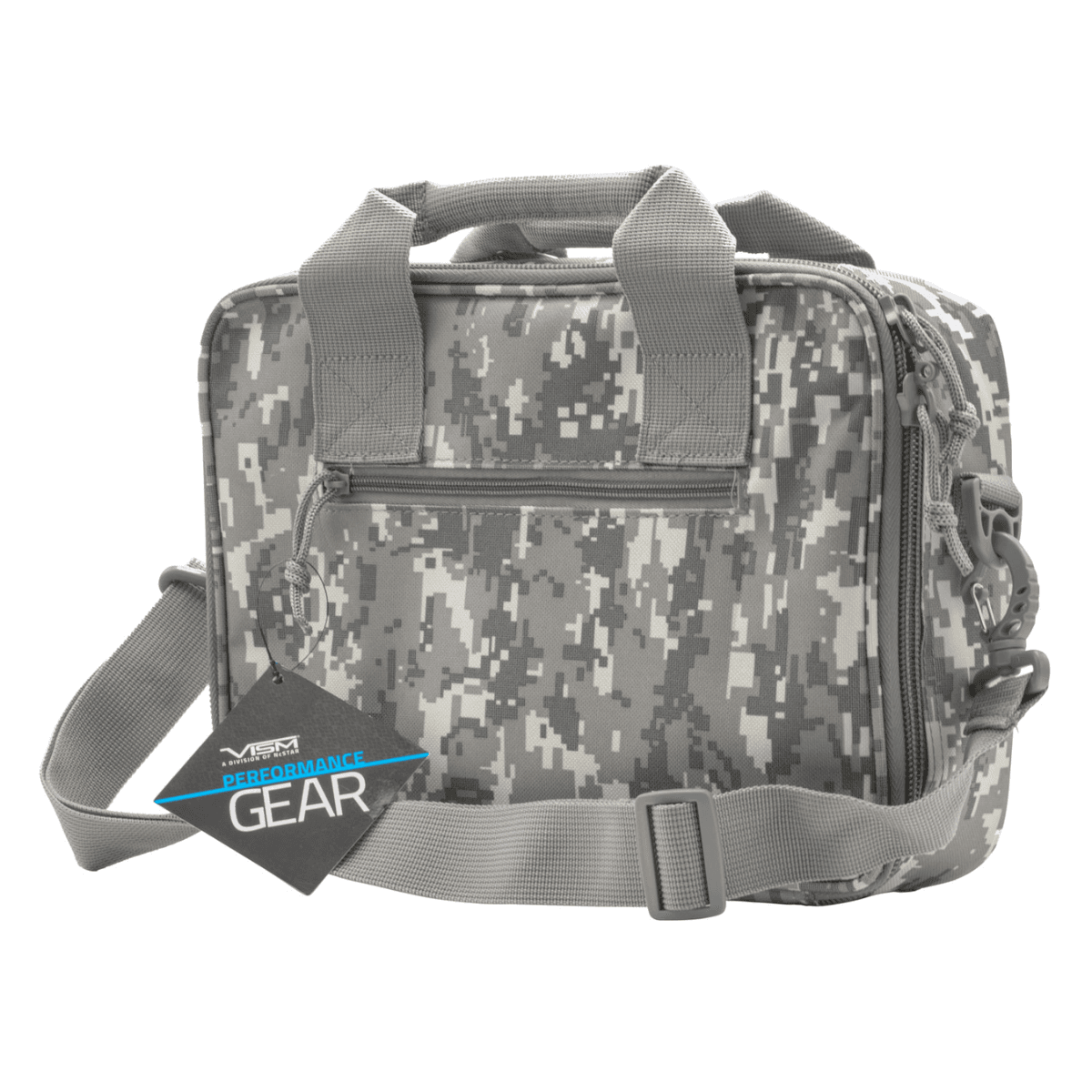 NcStar VISM Double Pistol Range Bag with Mag Pouches Loop Fasteners Zippers Padding Digital Camouflage Finish - CPDX2971D NcStar VISM Double Pistol Range Bag with Mag Pouches Loop Fasteners Zippers Padding Digital Camouflage Finish - CPDX2971D