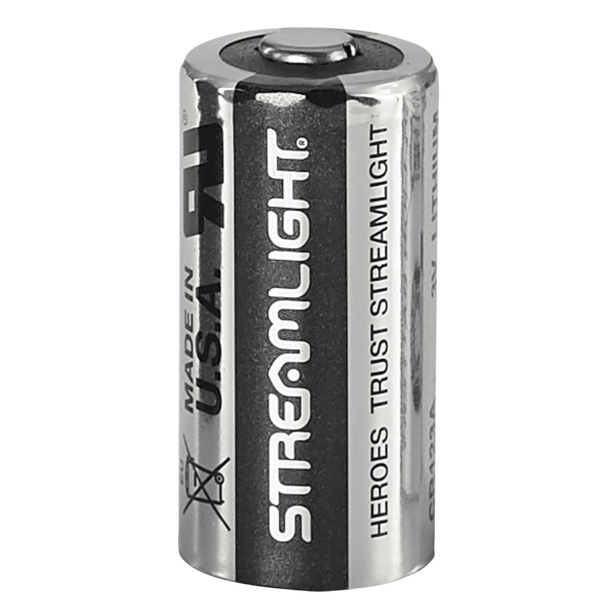 Streamlight CR123A Lithium Batteries Silver/Black 3 Volts (12) Single Pack Streamlight CR123A Lithium Batteries Silver/Black 3 Volts (12) Single Pack