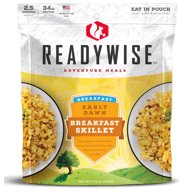 ReadyWise Outdoor Food Kit Early Dawn Egg Scramble Breakfast Entree 2.5 Servings in Resealable Pouch - RW05012 ReadyWise Outdoor Food Kit Early Dawn Egg Scramble Breakfast Entree 2.5 Servings in Resealable Pouch - RW05012