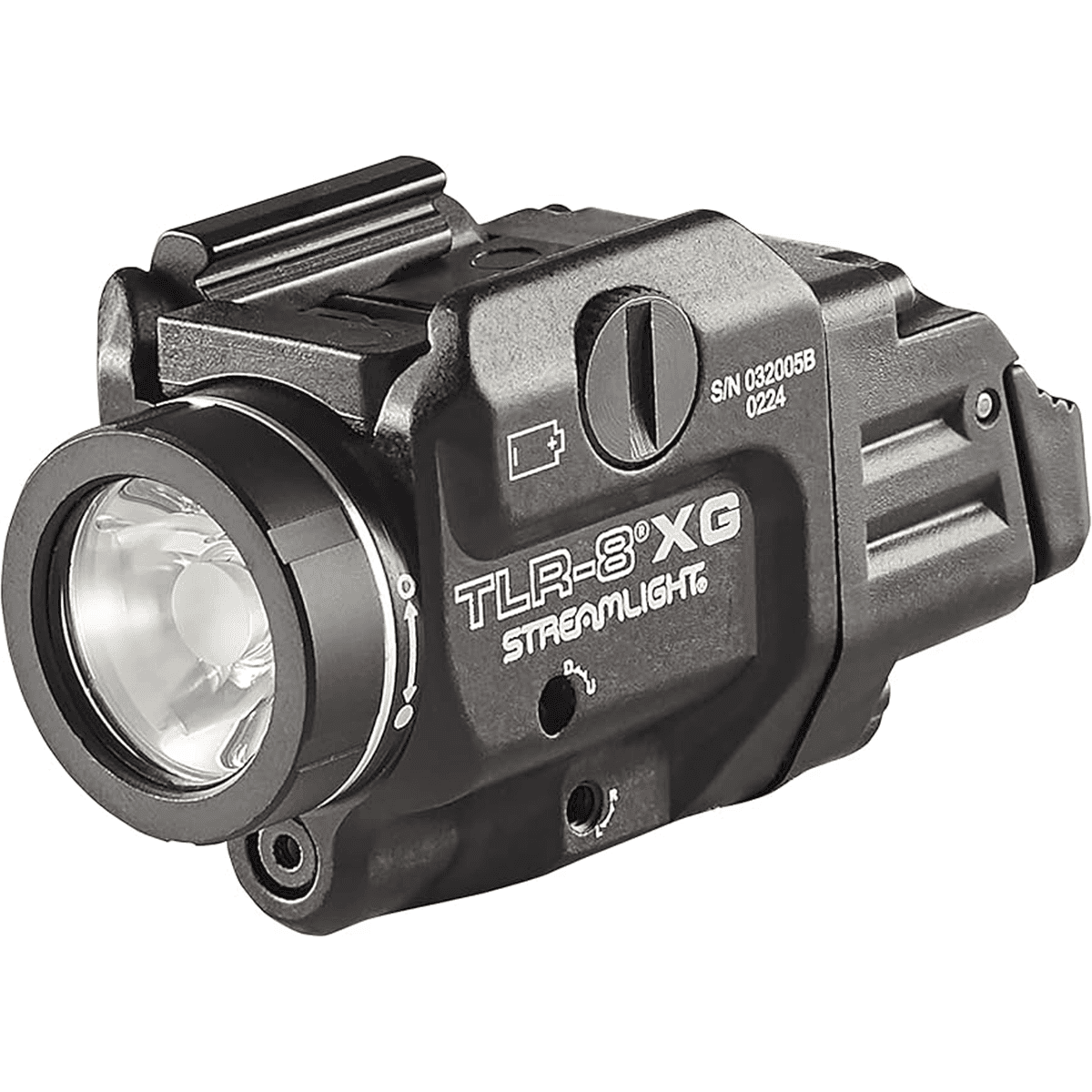 Streamlight 69434 TLR-8A Flex w/Laser Black Anodized Aluminum, 500 Lumens White LED, Green Laser 140 Meters Beam, Rail Clamp Mount Streamlight 69434 TLR-8A Flex w/Laser Black Anodized Aluminum, 500 Lumens White LED, Green Laser 140 Meters Beam, Rail Clamp Mount