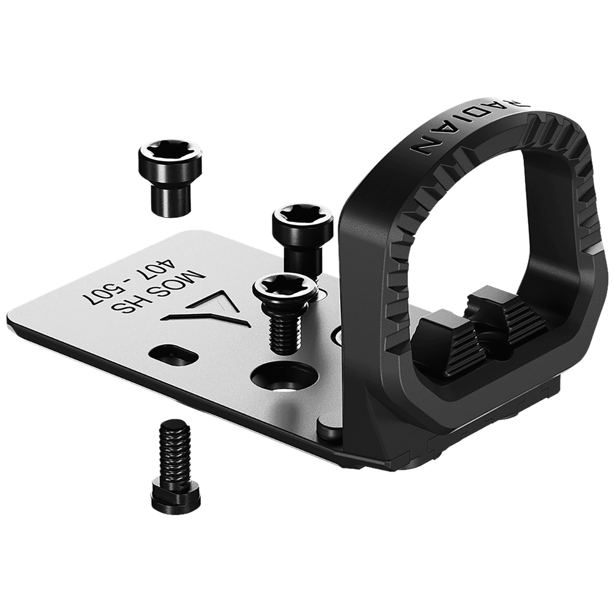 Radian Weapons Guardian+Six Optic Mounting System, Black Glock MOS/Holosun 407C/507C - H0001 Radian Weapons Guardian+Six Optic Mounting System, Black Glock MOS/Holosun 407C/507C - H0001