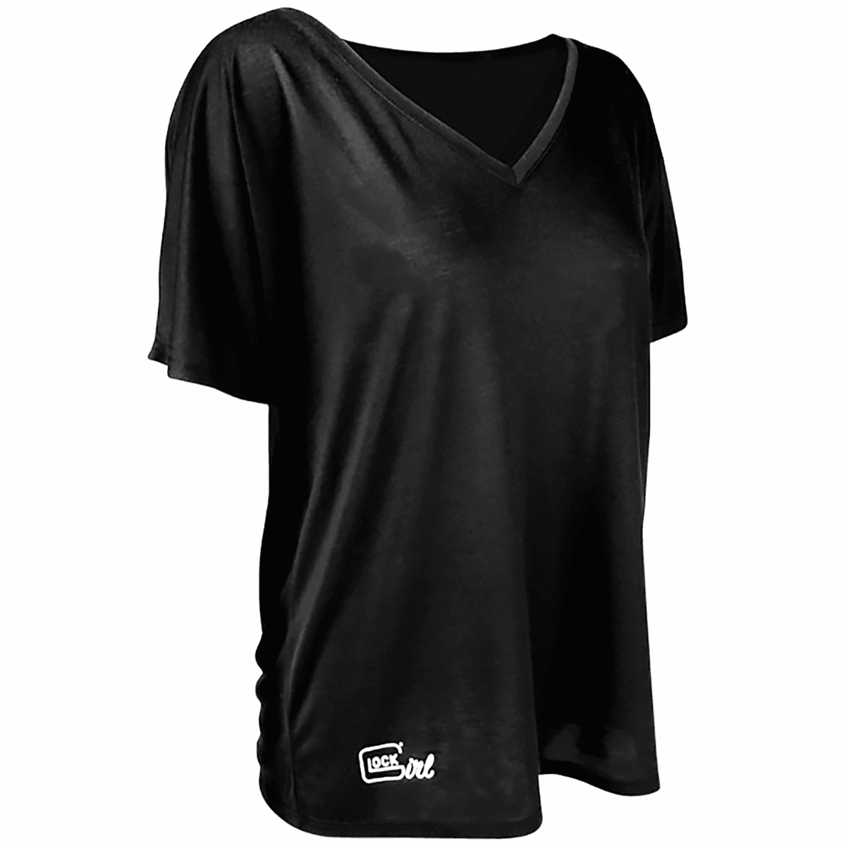 Glock Girl Relaxed V-Neck T-Shirt Black Pre-Shrunk Cotton Short Sleeve XL - AP960353 Glock Girl Relaxed V-Neck T-Shirt Black Pre-Shrunk Cotton Short Sleeve XL - AP960353