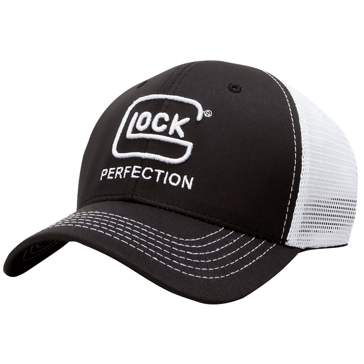 Glock Ranger Mesh Hat, Black/White Glock Patch Adjustable Snapback - AP95867 Glock Ranger Mesh Hat, Black/White Glock Patch Adjustable Snapback - AP95867