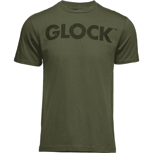 Glock Caliber Tee Shirt, Military Green Ringspun Cotton Short Sleeve Small - AP96156 Glock Caliber Tee Shirt, Military Green Ringspun Cotton Short Sleeve Small - AP96156