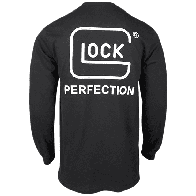 Glock Perfection Long Sleeve Tee Shirt, Black Pre-Shrunk Cotton Long Sleeve Medium - AP96099 Glock Perfection Long Sleeve Tee Shirt, Black Pre-Shrunk Cotton Long Sleeve Medium - AP96099