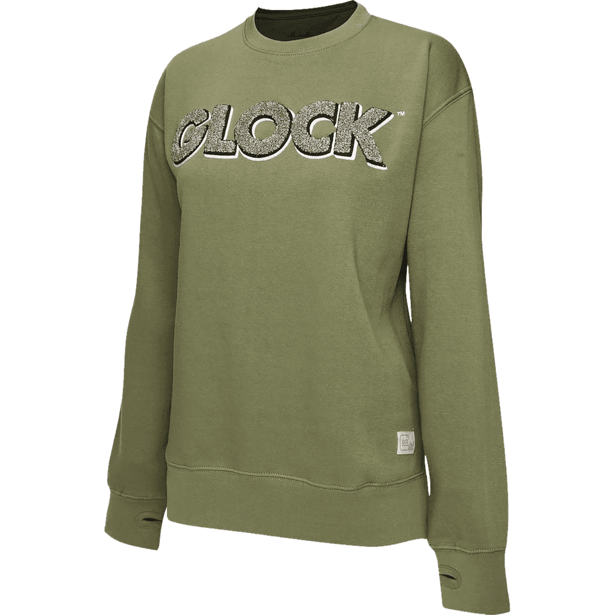 Glock Crewneck Raglan Pullover Fleece, Olive Cotton/Polyester Long Sleeve Small - AP96260 Glock Crewneck Raglan Pullover Fleece, Olive Cotton/Polyester Long Sleeve Small - AP96260