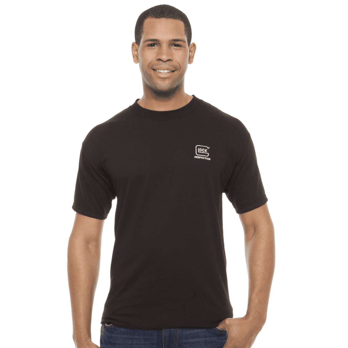 Glock Perfection T-Shirt, Black Pre-Shrunk Cotton Short Sleeve 3XL - AA11005 Glock Perfection T-Shirt, Black Pre-Shrunk Cotton Short Sleeve 3XL - AA11005