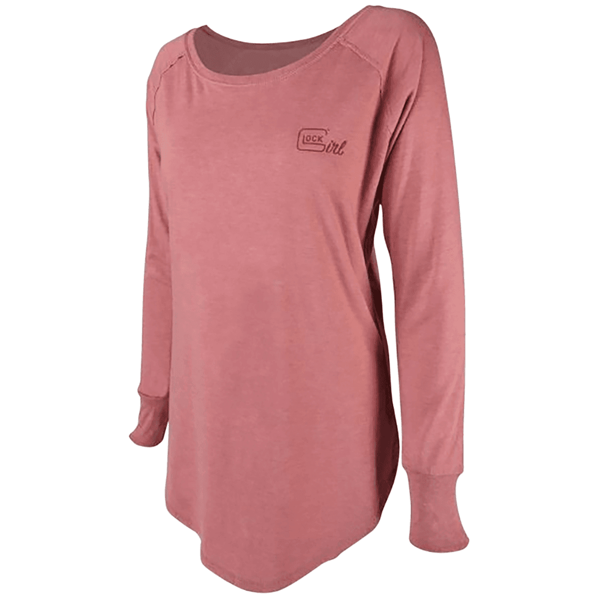 Glock Girl Confidence Tunic T-Shirt, Blush Cotton/Polyester/Rayon Long Sleeve Tunic XL - AP960348 Glock Girl Confidence Tunic T-Shirt, Blush Cotton/Polyester/Rayon Long Sleeve Tunic XL - AP960348