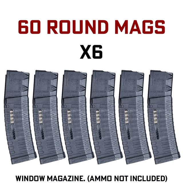 Schmeisser 60 round High Capacity AR-15 Window Magazine 5.56/.223 x6 Schmeisser 60 round High Capacity AR-15 Window Magazine 5.56/.223 x6