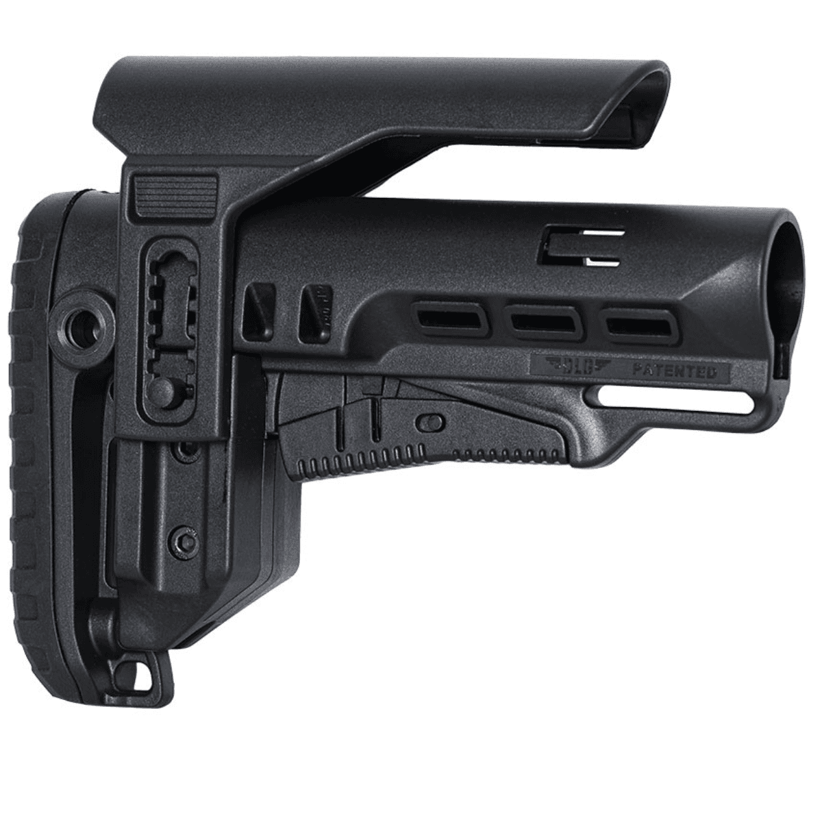 NcStar Tactical PCP52 Mil-Spec Stock, Black Synthetic Collapsible with Adjustable Cheekpiece - VG087052 NcStar Tactical PCP52 Mil-Spec Stock, Black Synthetic Collapsible with Adjustable Cheekpiece - VG087052