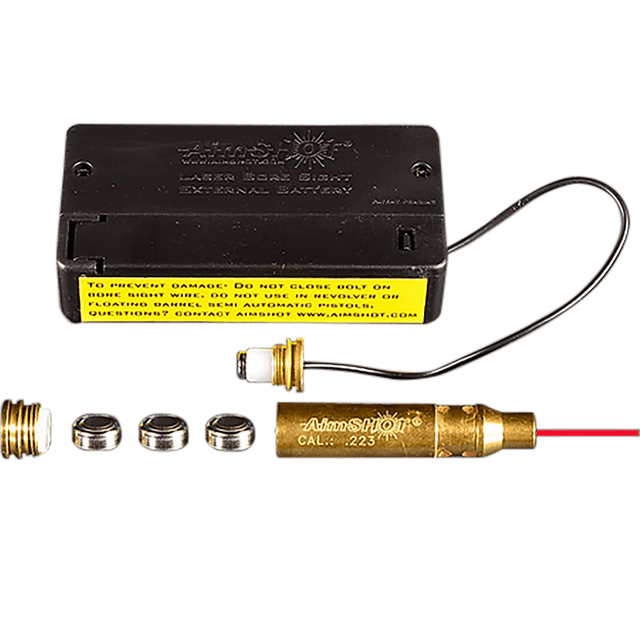 AimShot Military Bore Sight Kit MBS223, Red AAA 20+ Hrs - MILITARYBORESIGHTKIT AimShot Military Bore Sight Kit MBS223, Red AAA 20+ Hrs - MILITARYBORESIGHTKIT