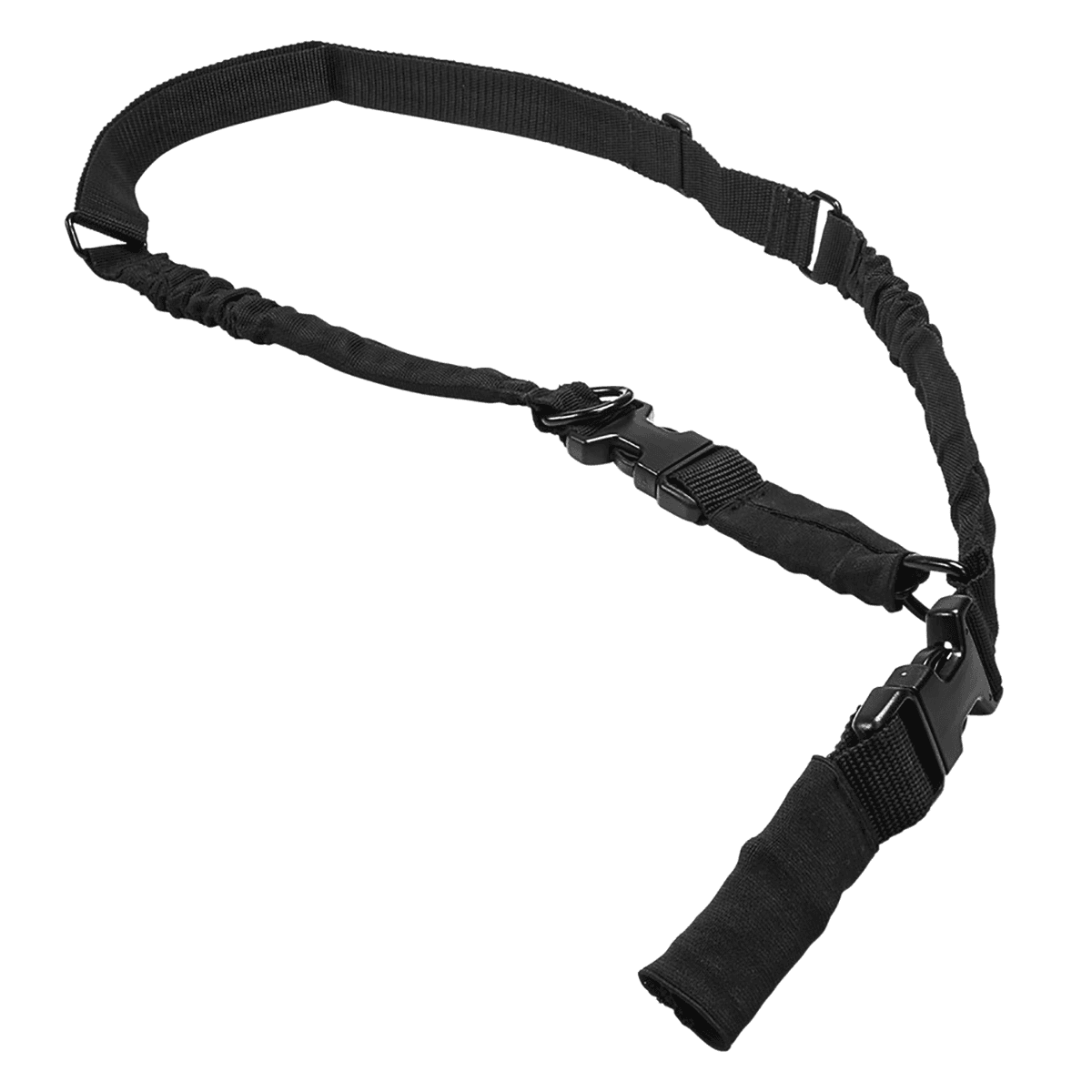 NcStar 2/1 Point Sling 1.25 in W x 55-72 in L Adjustable Bungee, Black - AARS21PB NcStar 2/1 Point Sling 1.25 in W x 55-72 in L Adjustable Bungee, Black - AARS21PB