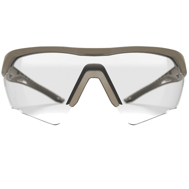 Glock Crossover Tactical Glasses, Clear Lens, Desert Tan Frame - AS41037 Glock Crossover Tactical Glasses, Clear Lens, Desert Tan Frame - AS41037
