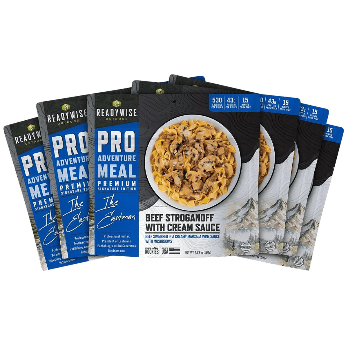 ReadyWise Beef Stroganoff with Mushroom Cream Outdoor Food Kit, 2 Servings Per Pouch 6 Per Case - RW05197 ReadyWise Beef Stroganoff with Mushroom Cream Outdoor Food Kit, 2 Servings Per Pouch 6 Per Case - RW05197