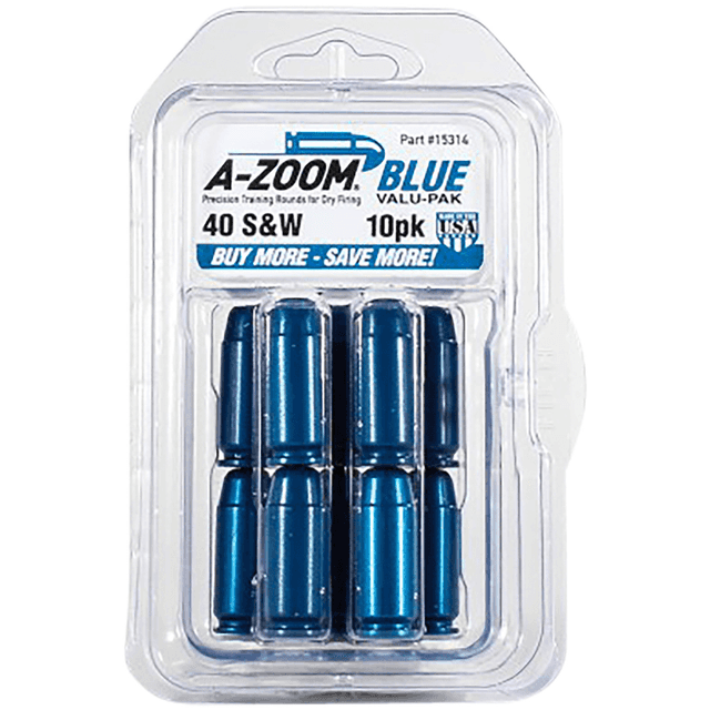 A-Zoom Pistol Blue Snap Caps, Aluminum 10 Pack 40S&W - 15314 A-Zoom Pistol Blue Snap Caps, Aluminum 10 Pack 40S&W - 15314