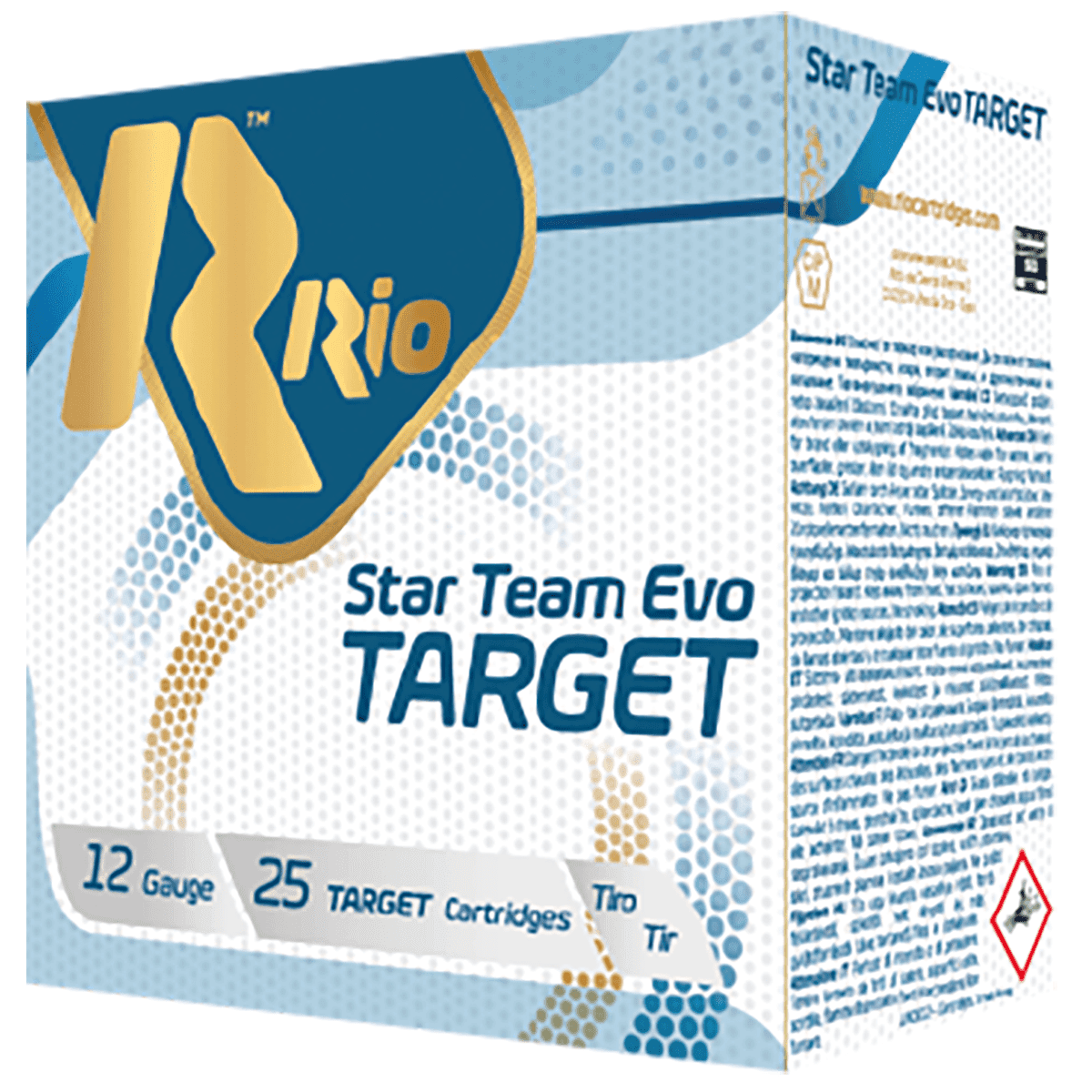 Rio Ammunition Star Team EVO Target 12 Gauge 2.75-inch 1oz 9 Shot 25 Per Box - STT28LT9 Rio Ammunition Star Team EVO Target 12 Gauge 2.75-inch 1oz 9 Shot 25 Per Box - STT28LT9