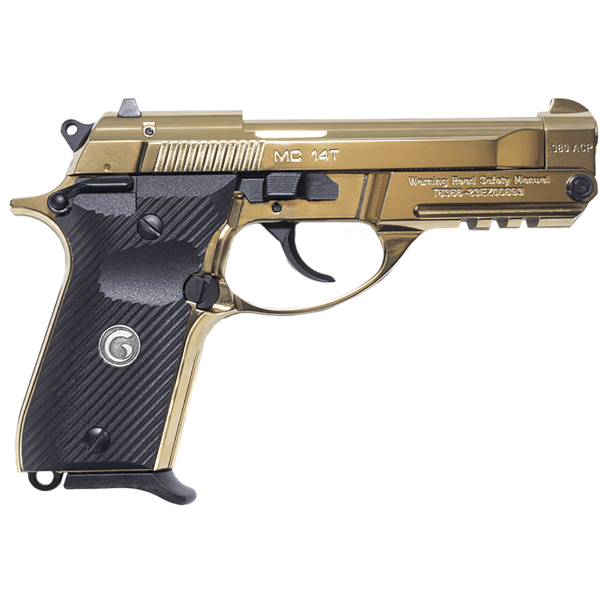 Girsan MC 14T Solution 380 ACP Pistol 13+1 with 4.5-inch Gold Plated PVD Steel Barrel - 390870 Girsan MC 14T Solution 380 ACP Pistol 13+1 with 4.5-inch Gold Plated PVD Steel Barrel - 390870