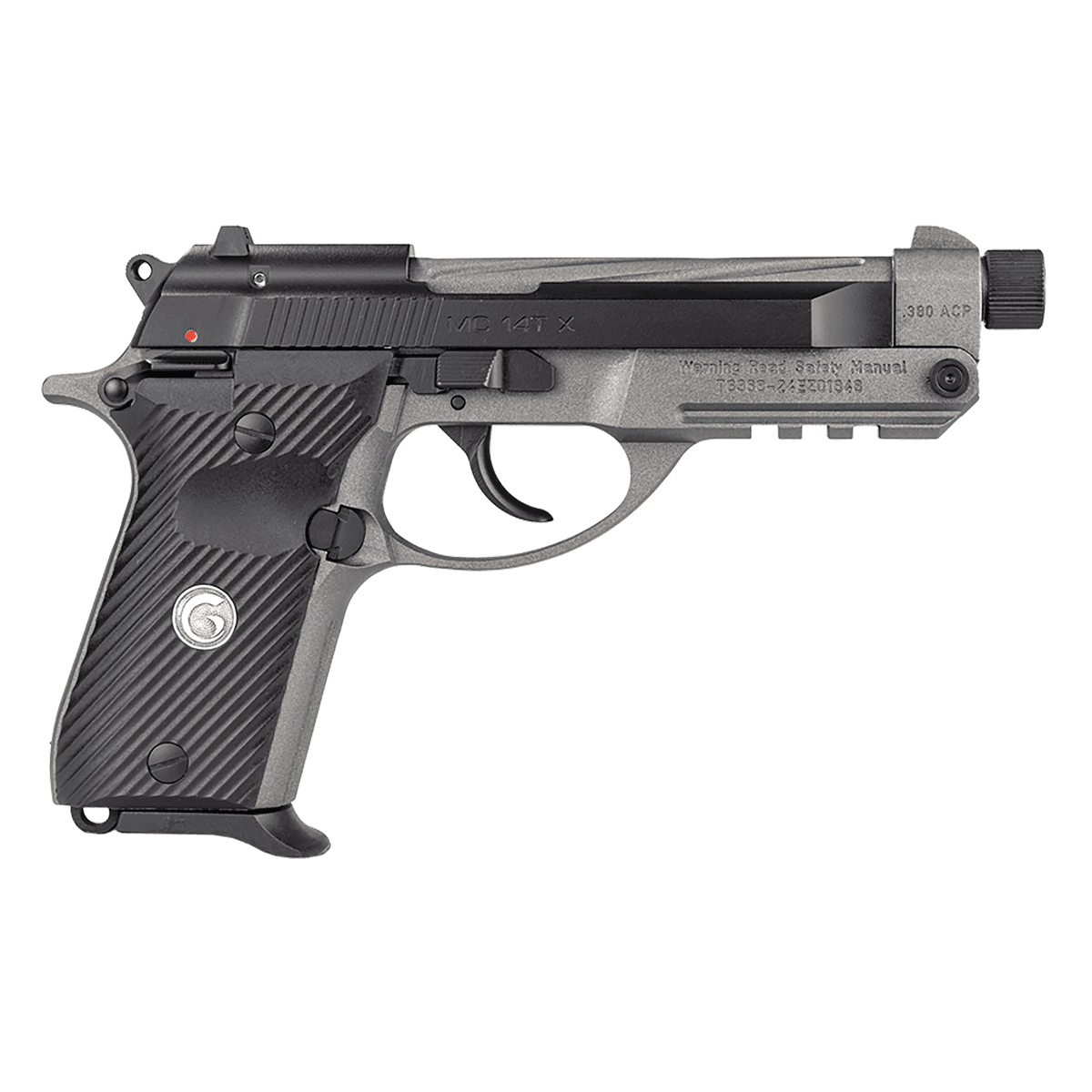 Girsan 390890 MC 14TX 380 ACP 13+1 4.90" Tungsten Cerakote Spiral Fluted Threaded Tip-Up Barrel Pistol Girsan 390890 MC 14TX 380 ACP 13+1 4.90" Tungsten Cerakote Spiral Fluted Threaded Tip-Up Barrel Pistol