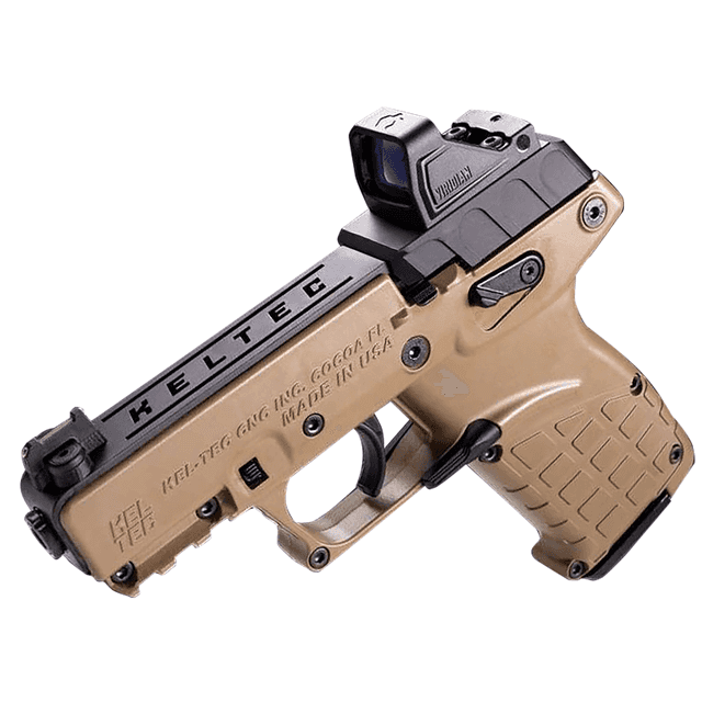Kel-Tec P17BTANOPTIC P17 22 LR 16+1 3.80" w/Optic & Holster Tan Pistol Kel-Tec P17BTANOPTIC P17 22 LR 16+1 3.80" w/Optic & Holster Tan Pistol