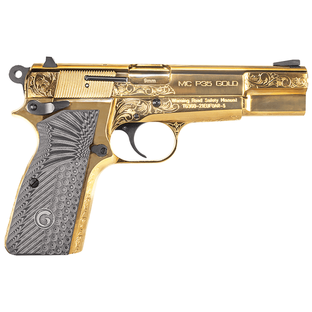 Girsan 390488 MC P35 9mm Luger 15+1 4.87" Gold Plated Pistol Girsan 390488 MC P35 9mm Luger 15+1 4.87" Gold Plated Pistol