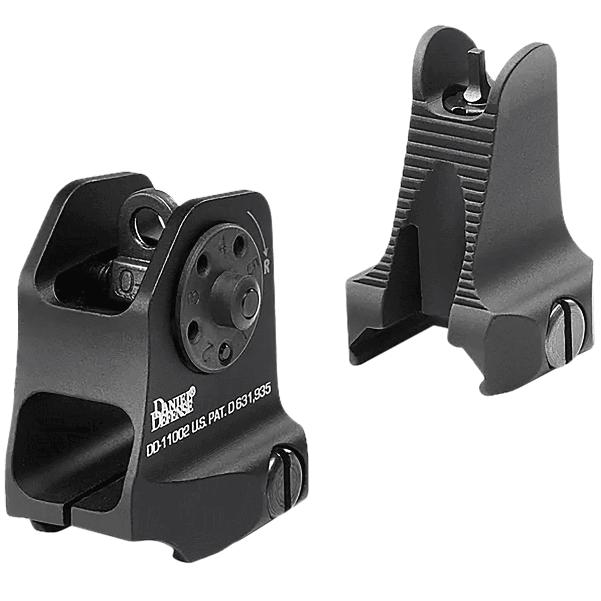 Daniel Defense AR-15 Iron Sight Set Black Hardcoat Anodized Fixed Front & Rear Sight - 1908809116 Daniel Defense AR-15 Iron Sight Set Black Hardcoat Anodized Fixed Front & Rear Sight - 1908809116