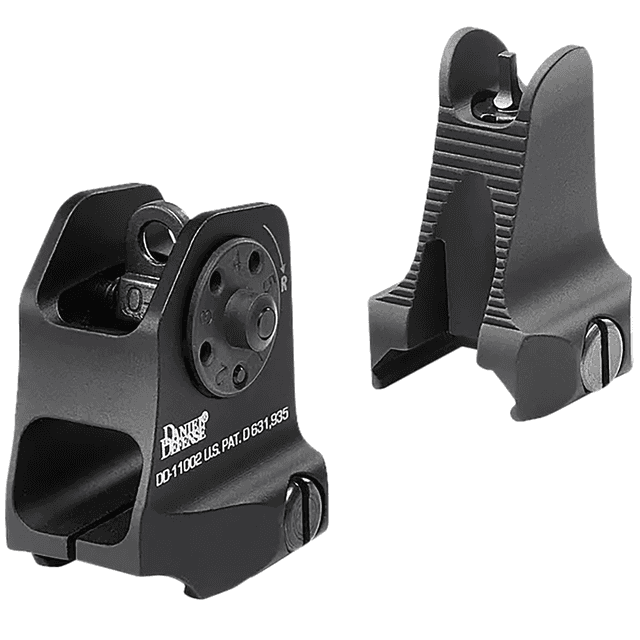Daniel Defense AR-15 Iron Sight Set Black Hardcoat Anodized Fixed Front & Rear Sight - 1908809116 Daniel Defense AR-15 Iron Sight Set Black Hardcoat Anodized Fixed Front & Rear Sight - 1908809116