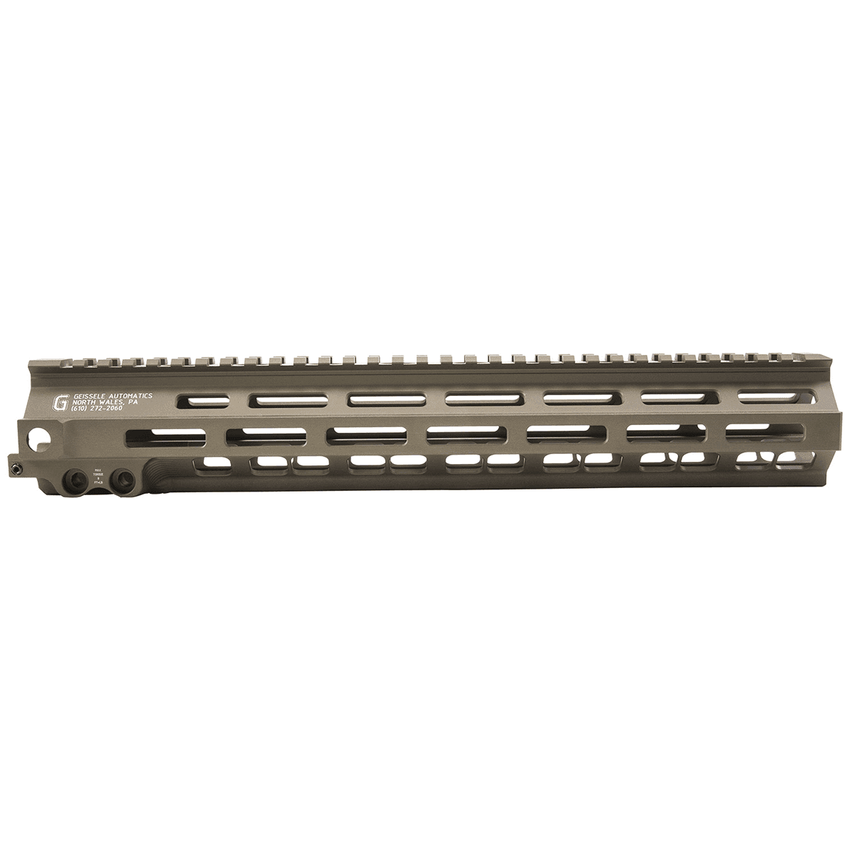 Geissele Automatics 05285S Super Modular Rail MK8 13.50" M-LOK, Desert Dirt Aluminum for AR Platform, Barrel Nut Included Geissele Automatics 05285S Super Modular Rail MK8 13.50" M-LOK, Desert Dirt Aluminum for AR Platform, Barrel Nut Included