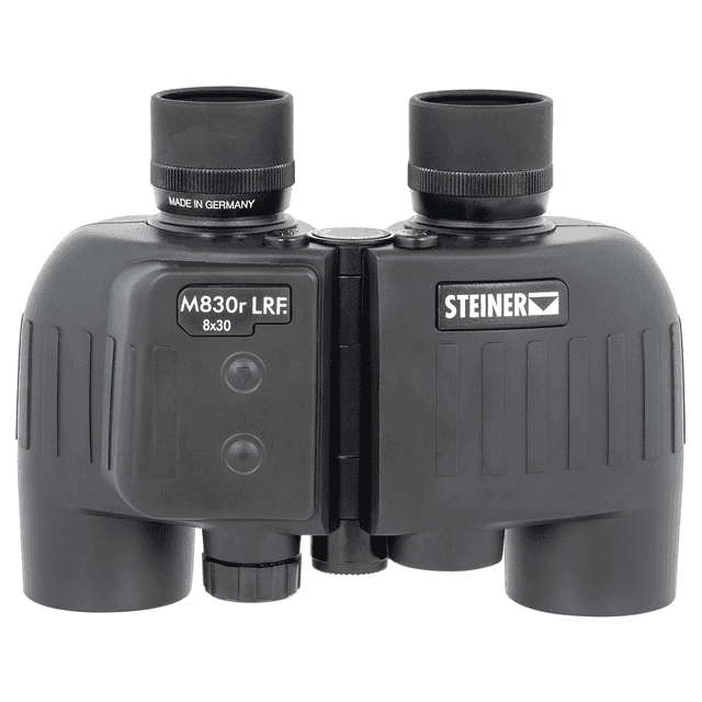 Steiner 2680 M830r Laser Rangefinder 8x 30mm Mil Radian Ranging Reticle, Floating Prism Auto Focus, Black Makrolon w/Rubber Armor Steiner 2680 M830r Laser Rangefinder 8x 30mm Mil Radian Ranging Reticle, Floating Prism Auto Focus, Black Makrolon w/Rubber Armor