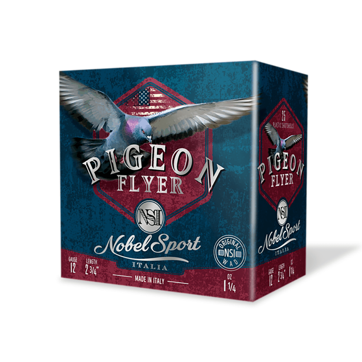 NSI Pigeon Flyer 12 Gauge 2 1/2" 1 1/4 oz 7.5 Shot 25 Per Box/10 Case - ANSPG133075 NSI Pigeon Flyer 12 Gauge 2 1/2" 1 1/4 oz 7.5 Shot 25 Per Box/10 Case - ANSPG133075