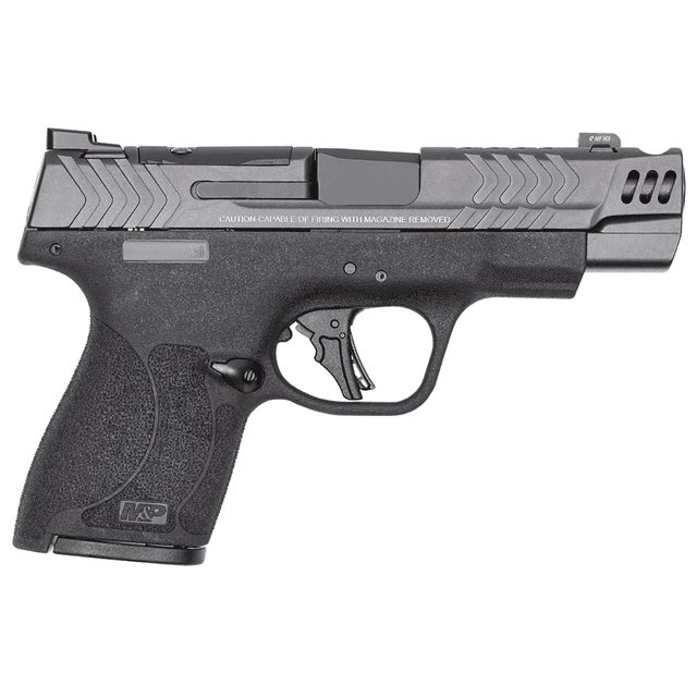 Smith & Wesson Performance Center Shield Plus Micro-Compact 9mm Luger 10+1 4" Black Armornite Ported Stainless Steel Barrel, Gray Armornite Optic Ready/Serrated Stainless Steel Slide, Black Polymer Frame Textured Grip - 14410 Smith & Wesson Performance Center Shield Plus Micro-Compact 9mm Luger 10+1 4" Black Armornite Ported Stainless Steel Barrel, Gray Armornite Optic Ready/Serrated Stainless Steel Slide, Black Polymer Frame Textured Grip - 14410