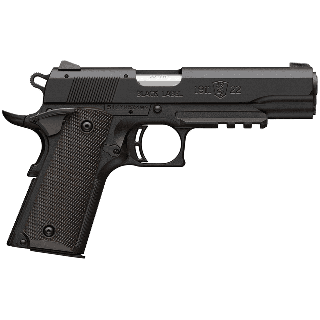 Browning 1911-22 Black Label Full Size Frame 22 LR with 4.25" Stainless Steel Barrel - 051065490 Browning 1911-22 Black Label Full Size Frame 22 LR with 4.25" Stainless Steel Barrel - 051065490