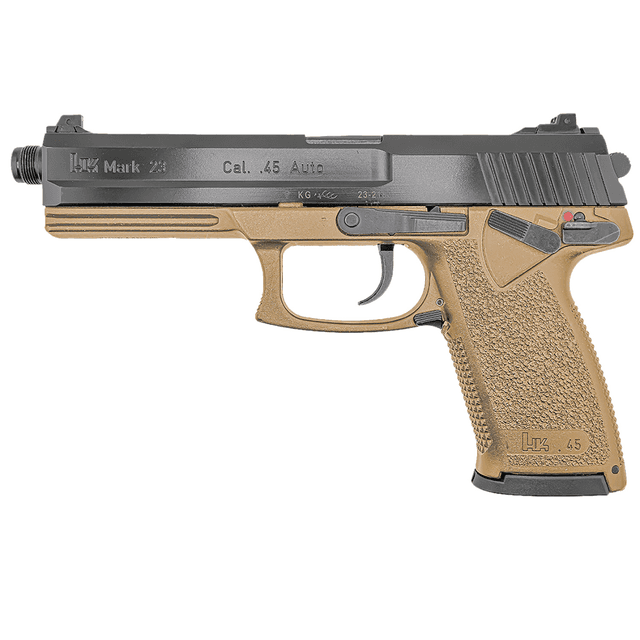 HK Mark 23 .45 ACP 12+1 5.87 in Black Threaded Barrel FDE Frame - 81000868 HK Mark 23 .45 ACP 12+1 5.87 in Black Threaded Barrel FDE Frame - 81000868