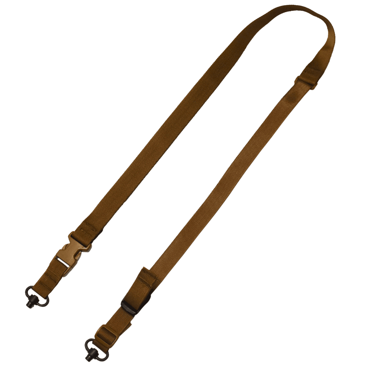 Tacshield Tactical Sling, made of Coyote Webbing with Two-Point Fast Adjust Design & QD Swivels for Rifle/Shotgun - T6040CY Tacshield Tactical Sling, made of Coyote Webbing with Two-Point Fast Adjust Design & QD Swivels for Rifle/Shotgun - T6040CY