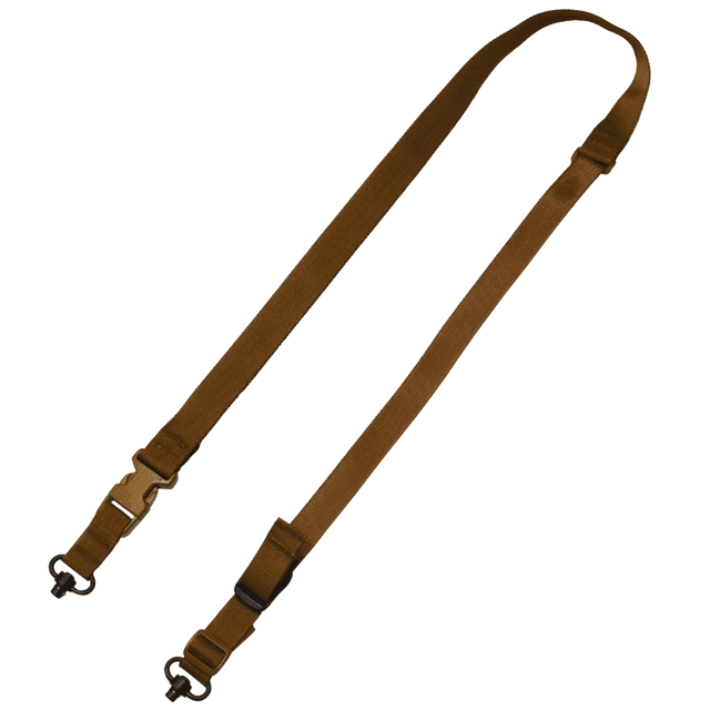 Tacshield Tactical Sling, made of Coyote Webbing with Two-Point Fast Adjust Design & QD Swivels for Rifle/Shotgun - T6040CY Tacshield Tactical Sling, made of Coyote Webbing with Two-Point Fast Adjust Design & QD Swivels for Rifle/Shotgun - T6040CY