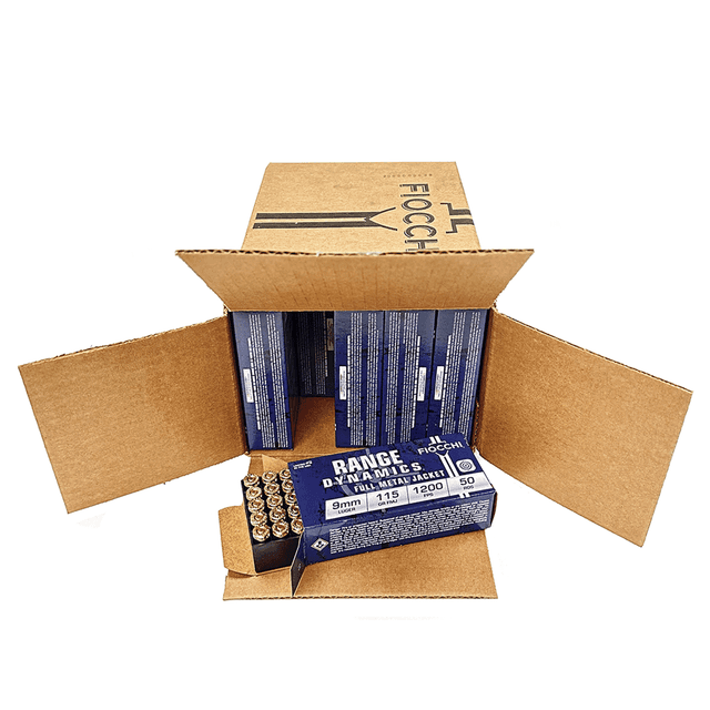 Fiocchi 9AP Range Dynamics 9mm Luger 115 gr FMJ 1000 Round Case Fiocchi 9AP Range Dynamics 9mm Luger 115 gr FMJ 1000 Round Case