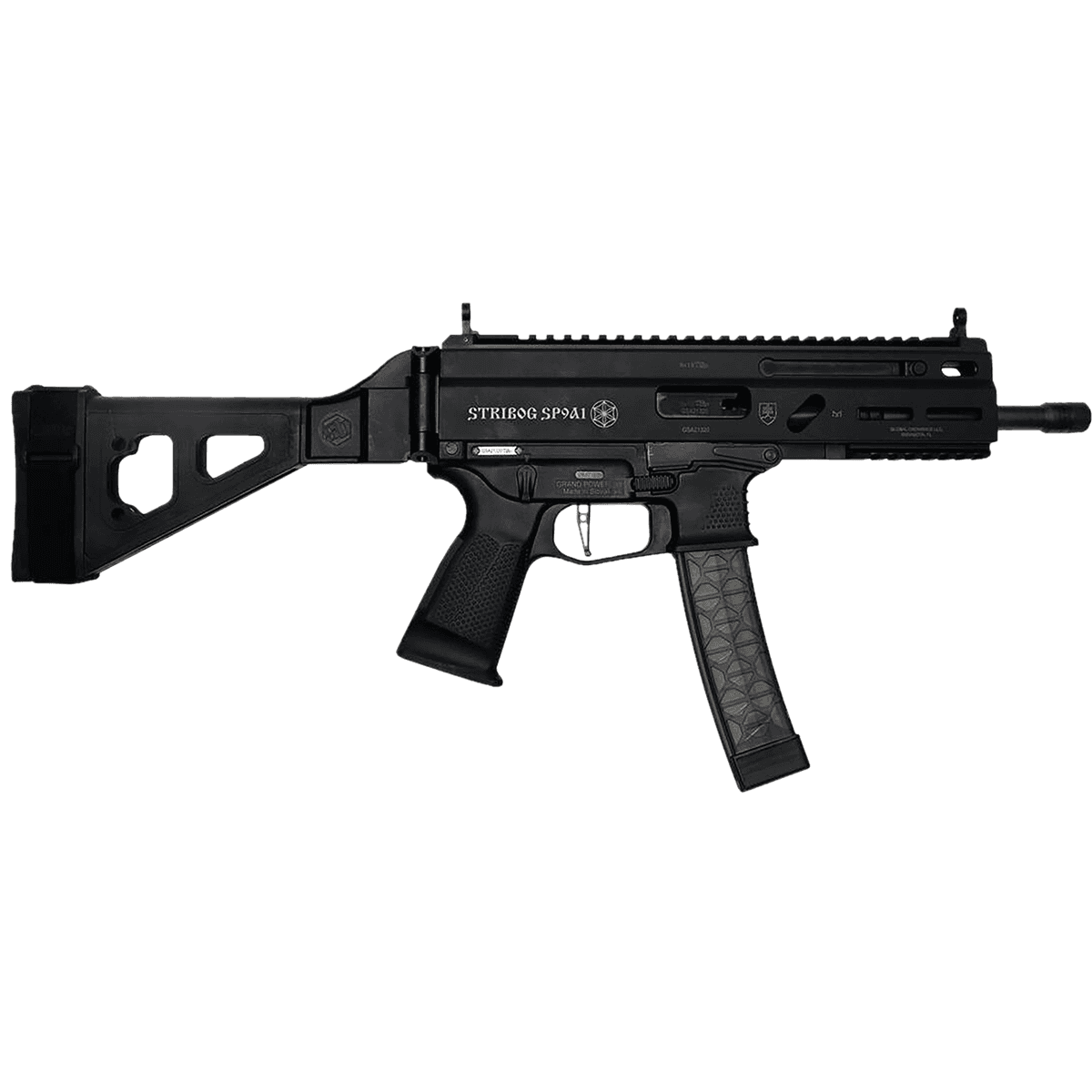 Global Ordnance 850003223056 STRIBOG SP9A1 9MM PSTL SBT BRCE Pistol Global Ordnance 850003223056 STRIBOG SP9A1 9MM PSTL SBT BRCE Pistol