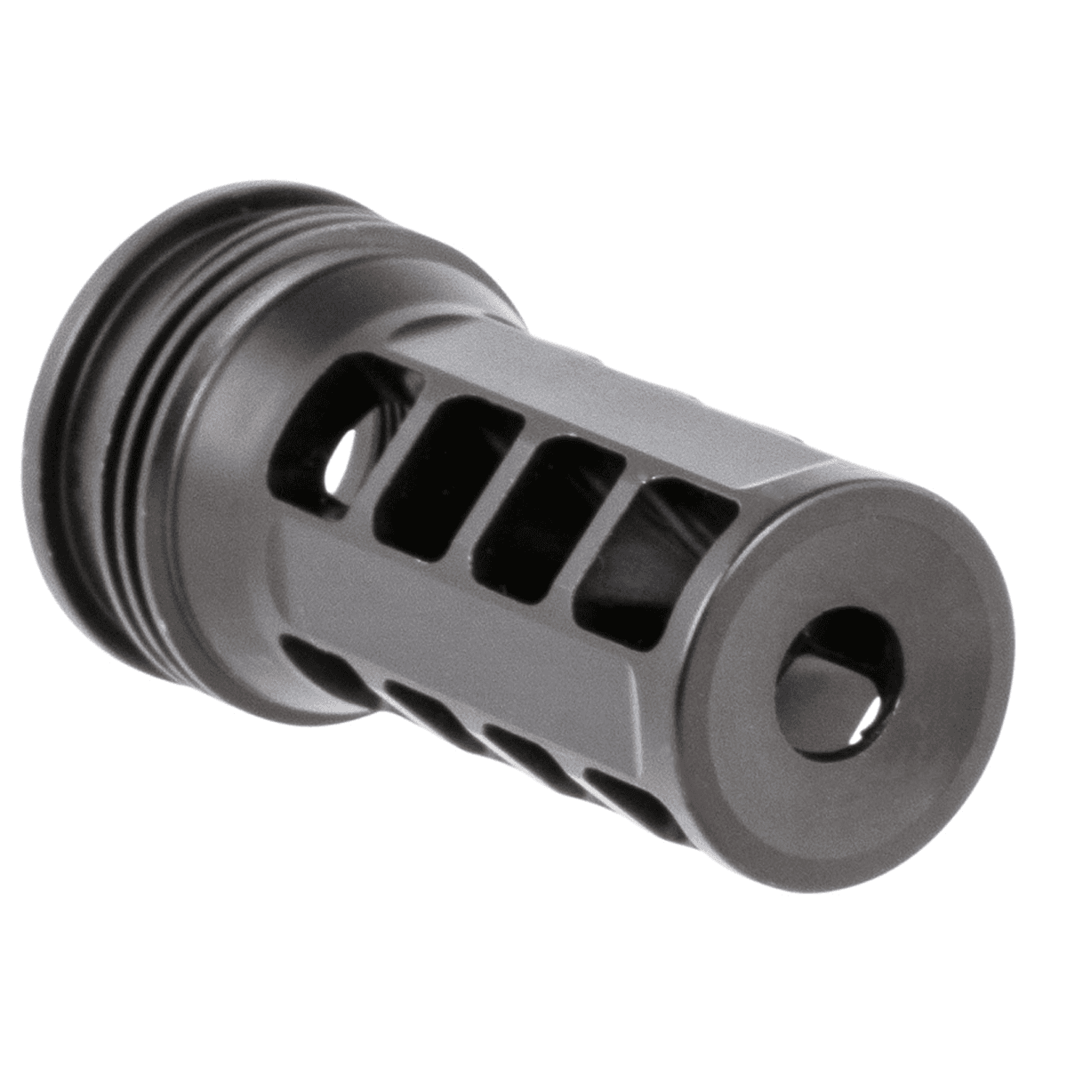 Huxwrx 1574 QD 762 Muzzle Brake Black with 5/8"-24 tpi Threads, 2.30" OAL & 1.20" Diameter for 30 Cal AR-Platform Huxwrx 1574 QD 762 Muzzle Brake Black with 5/8"-24 tpi Threads, 2.30" OAL & 1.20" Diameter for 30 Cal AR-Platform
