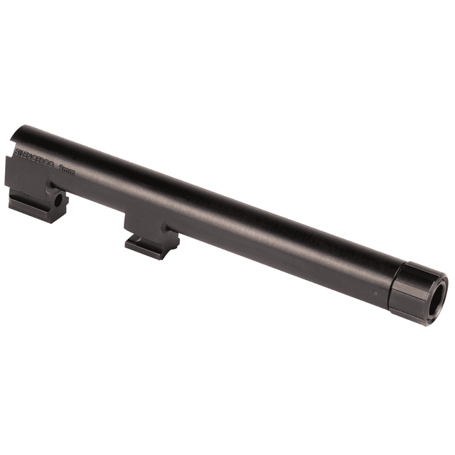 SilencerCo AC2291 Threaded Barrel 5.30" 9mm Luger, Black Nitride Stainless Steel, Fits Beretta 92FS/M92x SilencerCo AC2291 Threaded Barrel 5.30" 9mm Luger, Black Nitride Stainless Steel, Fits Beretta 92FS/M92x