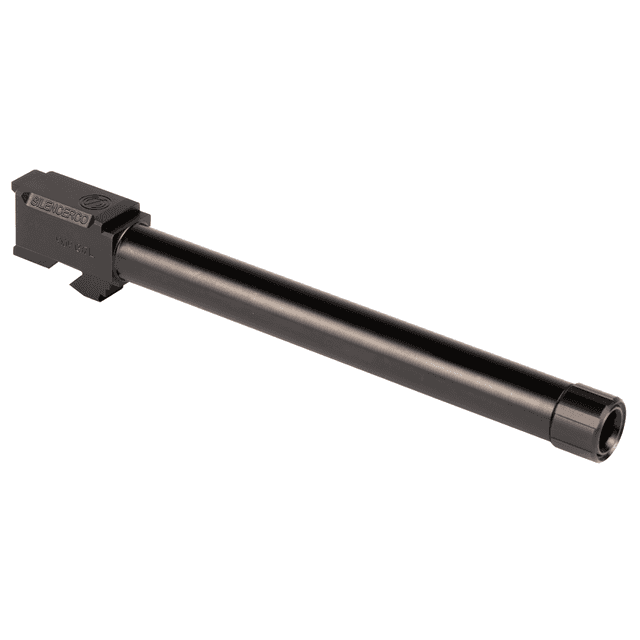 SilencerCo AC861 Threaded Barrel 6.50" 9mm Luger, Black Nitride Stainless Steel, Fits Glock 17L SilencerCo AC861 Threaded Barrel 6.50" 9mm Luger, Black Nitride Stainless Steel, Fits Glock 17L