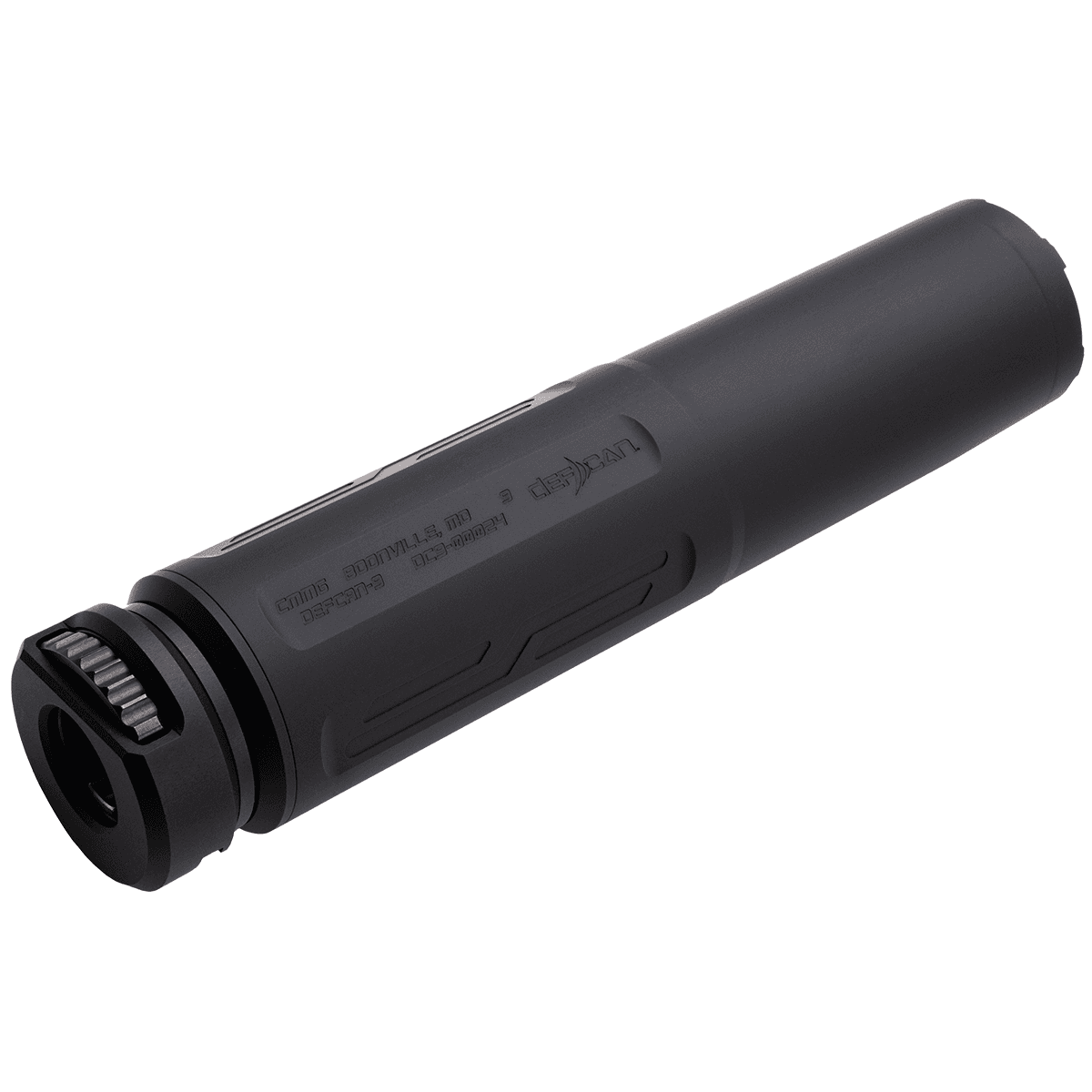 CMMG 99CA47D DefCan 9 9mm Luger, 8.3" L Black Aluminum, .578" x 28 tpi Tri-lug QD Mount Suppressor CMMG 99CA47D DefCan 9 9mm Luger, 8.3" L Black Aluminum, .578" x 28 tpi Tri-lug QD Mount Suppressor