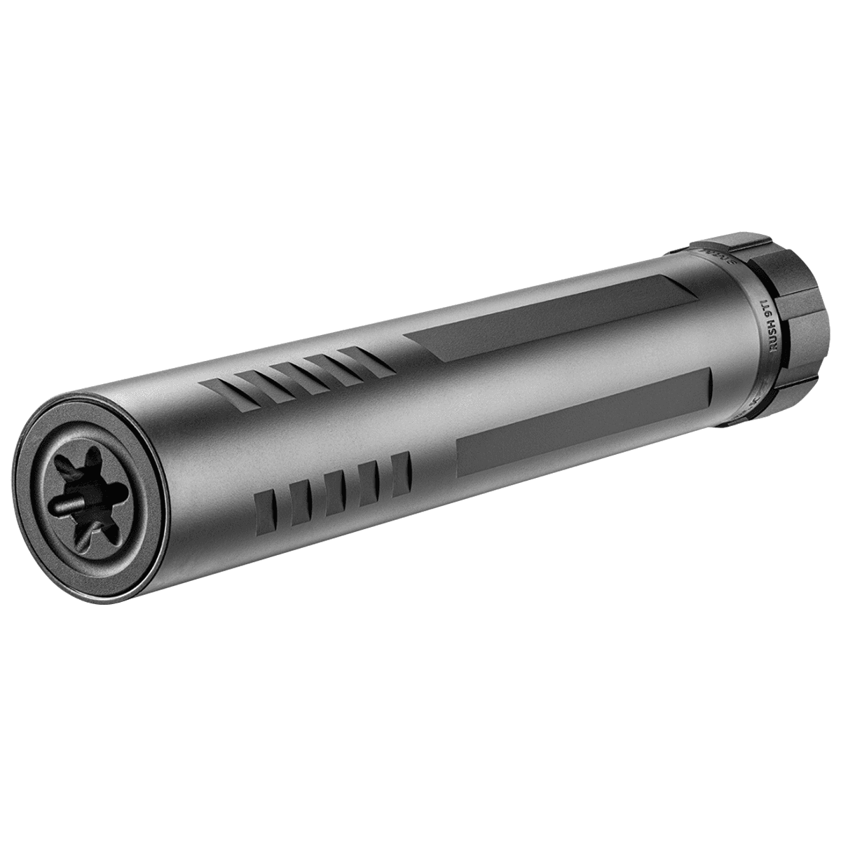 FN 96100718 Rush TI 9mm Luger 1.375" Black Aluminum/Titanium 1/2"-28 tpi Suppressor FN 96100718 Rush TI 9mm Luger 1.375" Black Aluminum/Titanium 1/2"-28 tpi Suppressor