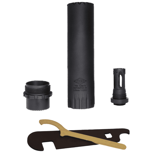 Yankee Hill 2175MB28 Turbo T3 5.56mm, Black Stainless Steel/Inconel with 1/2"-28 tpi Muzzle Brake Suppressor Yankee Hill 2175MB28 Turbo T3 5.56mm, Black Stainless Steel/Inconel with 1/2"-28 tpi Muzzle Brake Suppressor